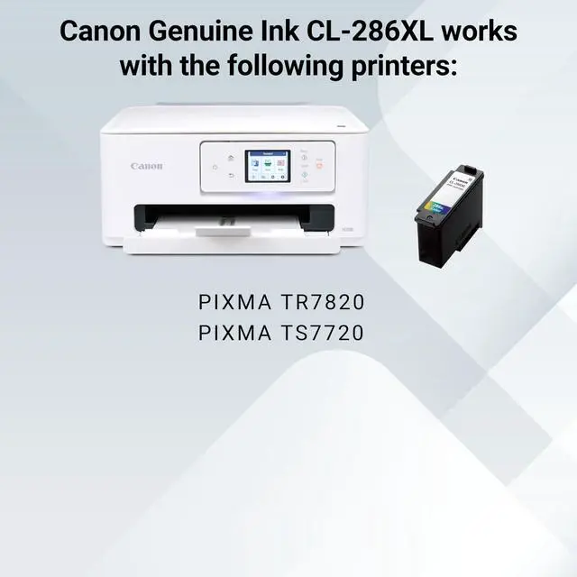 Alt view image 7 of 7 - CL-286 XL Genuine Color Ink Cartridge, Compatible with TR7820, TS7720/7722