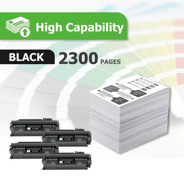 Alt view image 2 of 7 - 05A CE505A Toner Cartridge Black for HP P2035 P2055dn P2030 Printer 4 Pack | Compatible for HP LaserJet P2035 P2035N P2055DN 2055DN 2035N P2050 P2030 P2055D P2055X 2055D 2055X Printer Ink