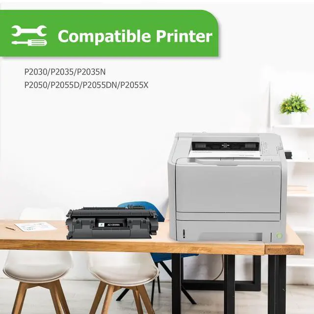 Alt view image 3 of 7 - 05A CE505A Toner Cartridge Black for HP P2035 P2055dn P2030 Printer 4 Pack | Compatible for HP LaserJet P2035 P2035N P2055DN 2055DN 2035N P2050 P2030 P2055D P2055X 2055D 2055X Printer Ink