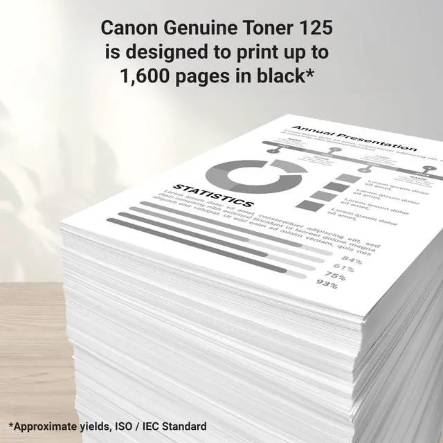 Alt view image 3 of 6 - Genuine 125 Black Toner Cartridge Compatible with MF3010, MF3010 VP, LBP6000, LBP6030w