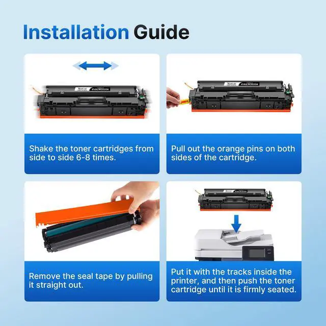 Alt view image 4 of 7 - 414A Replacement for HP 414A Toner Cartridges 4 Pack M479fdw | compatible with hp 414a 414x toner cartridges 4 pack M479fdw M479fdn M479dw M454dw M454dn M479 M454 M480f Printer