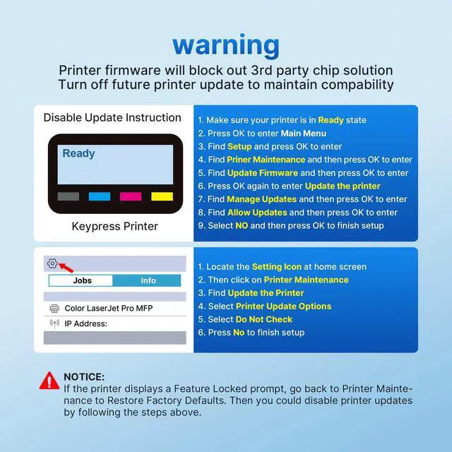 Alt view image 6 of 7 - 414A Replacement for HP 414A Toner Cartridges 4 Pack M479fdw | compatible with hp 414a 414x toner cartridges 4 pack M479fdw M479fdn M479dw M454dw M454dn M479 M454 M480f Printer