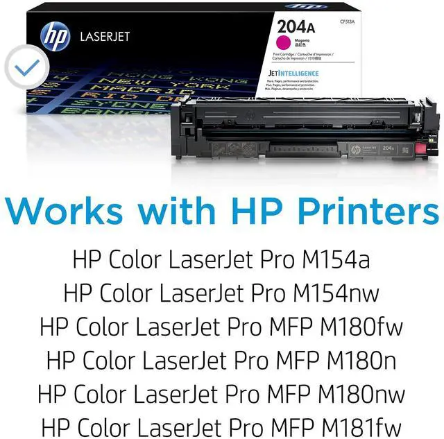 Alt view image 2 of 7 - 204A Magenta Toner Cartridge | Works Color LaserJet Pro M154 Series, Color LaserJet Pro MFP M180, M181 Series | CF513A