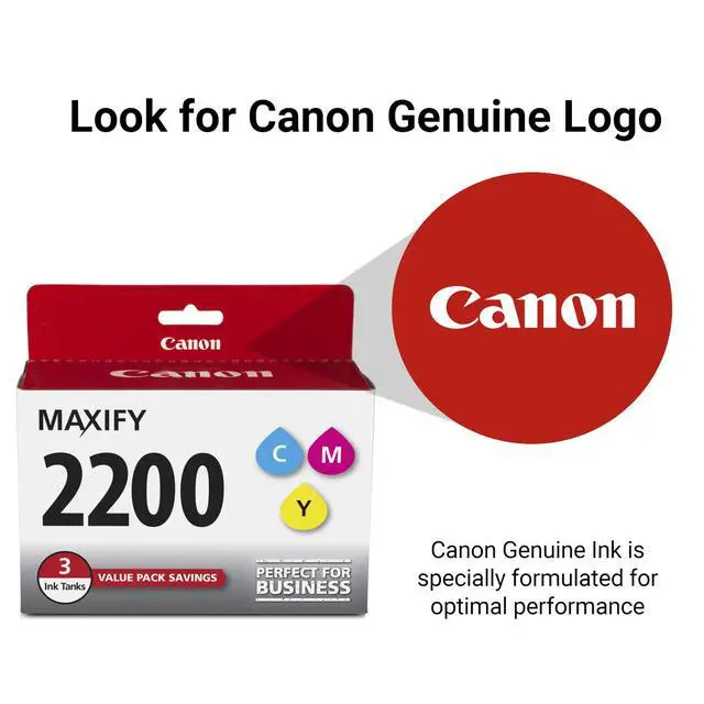 Alt view image 5 of 7 - PGI-2200 Genuine Three Color Multi Pack, Compatible with IB4120, MB5120, MB5420, IB4020, MB5020, and MB5320 (Optional) Printers