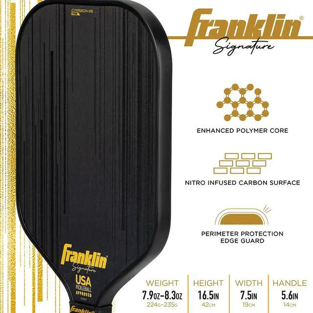 Alt view image 4 of 7 - Pro Pickleball Paddles-Signature Series STK Carbon Fiber-Pickleball USAPA Approved-Polypropylene Core