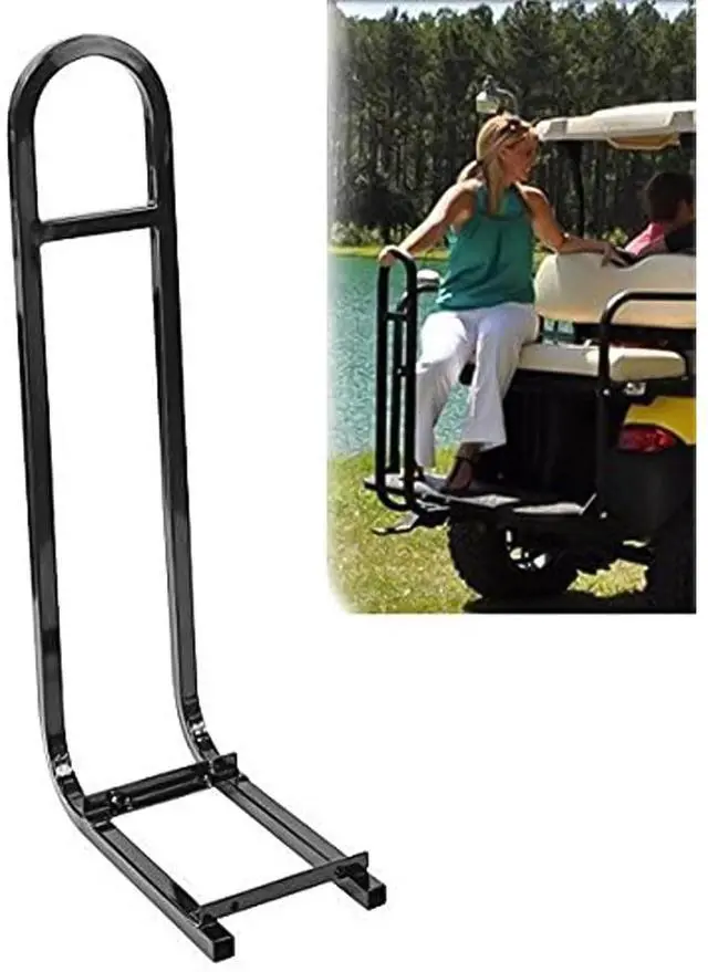 Main image of Huskey Golf Cart Rear Seat Safety Grab Bar U-Shaped Hand Rail for EZGO TXT/RXV Models, One Solid Piece with Mounting Hardware