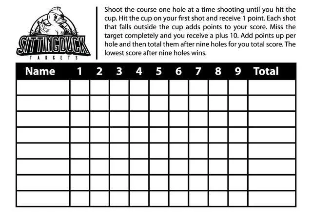 Alt view image 5 of 5 - Golf Shooting Target Game | 12x18 Inch Stick & Strike Targets | Interactive Game Shooting Targets