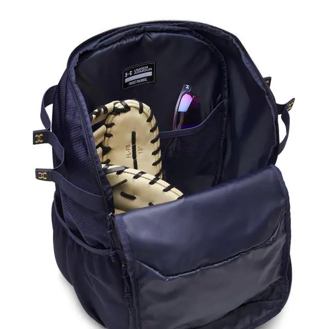 Alt view image 3 of 5 - Unisex Utility Baseball Backpack, (410) Midnight Navy / / Metallic Gold, One Size Fits Most