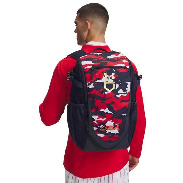 Alt view image 4 of 5 - Unisex Utility Baseball Backpack, (410) Midnight Navy / / Metallic Gold, One Size Fits Most
