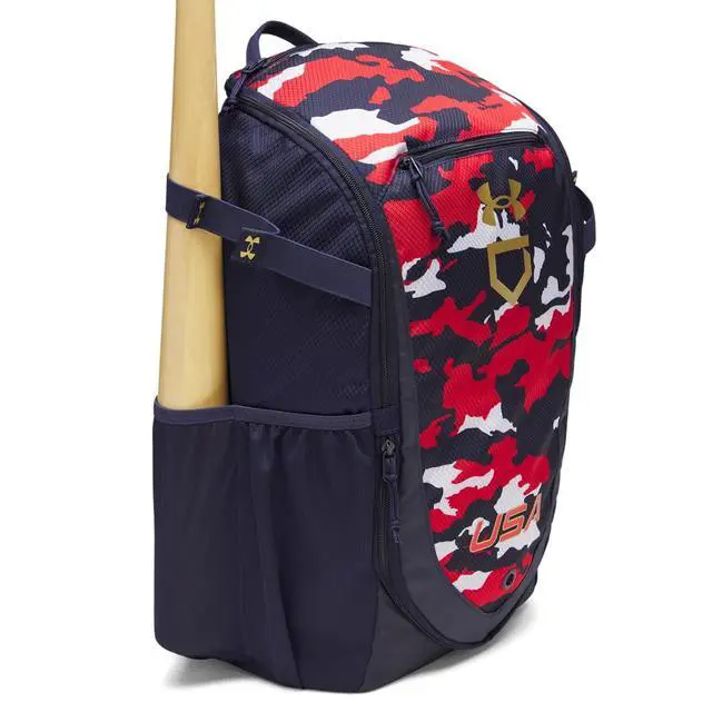 Alt view image 5 of 5 - Unisex Utility Baseball Backpack, (410) Midnight Navy / / Metallic Gold, One Size Fits Most
