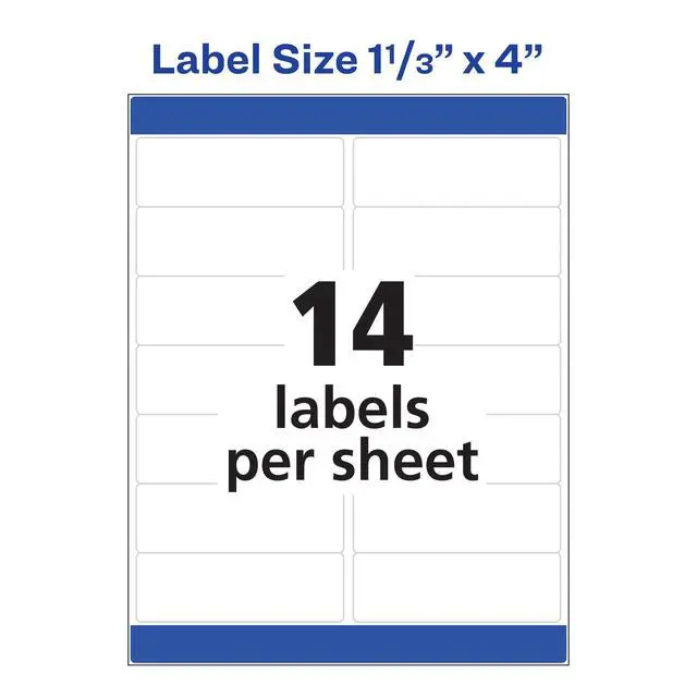 Alt view image 5 of 7 - Easy Peel Printable Address Labels with Sure Feed, 1" x 4", White, 3,500 Blank Mailing Labels (05962)
