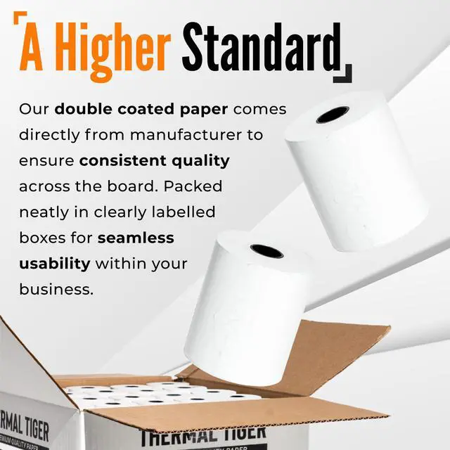 Alt view image 3 of 7 - 3 1/8 X 230 Thermal Paper Rolls (10 Rolls/Box) BPA-Free Rolls for POS Systems, Cash Registers & Credit Card Machines