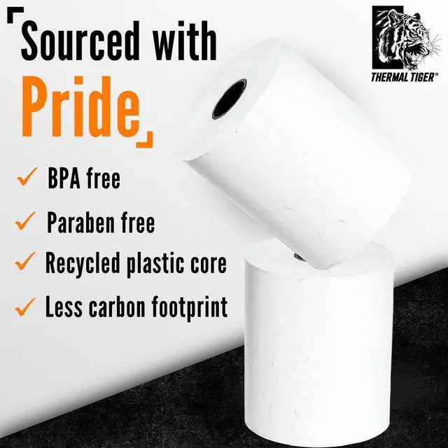 Alt view image 6 of 7 - 3 1/8 X 230 Thermal Paper Rolls (10 Rolls/Box) BPA-Free Rolls for POS Systems, Cash Registers & Credit Card Machines