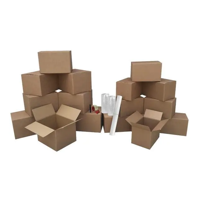 Alt view image 3 of 6 - Basic Moving Boxes Kit #1, 1 to 2 Bedroom Kit, 18 Boxes | Small Spaces Moving Kit, Bubble Roll, Tape, Packing Paper, Packaging & Storage Boxes