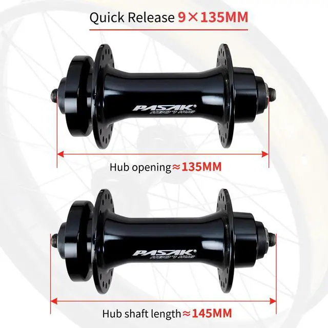 Alt view image 6 of 7 - 26in Snow Bike Front Wheel for E-Bike 26in X4.0 Tire Fat Bicycles Wheel for Beach Bike/Electric Bicycles Aluminum Alloy 36H Quick Release 9x135mm 6 Bolts Disc Brake Hub
