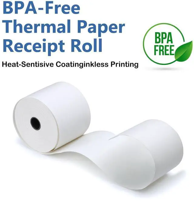 Alt view image 5 of 6 - (24 Rolls) 2 5/16" x 400' Thermal Paper Receipt Rolls, Compatible with Dresser Wayne, Gilbarco, VeriFone Ruby, Speedpass, Vista and Other POS Systems Thermal Paper BPA Free