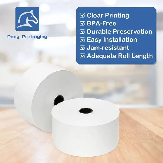 Alt view image 3 of 6 - (24 Rolls) 2 5/16" x 400' Thermal Paper Receipt Rolls, Compatible with Dresser Wayne, Gilbarco, VeriFone Ruby, Speedpass, Vista and Other POS Systems Thermal Paper BPA Free