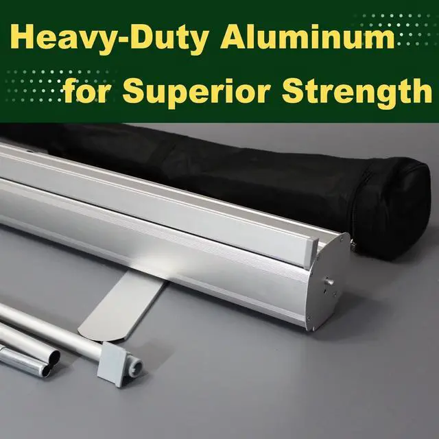 Alt view image 3 of 7 - Custom Retractable Banner with Aluminum Silver Stand Ready in 1 Day, Personalized Roll Up Banner, Full Color Pop Up Display Sign with Travel Bag for Events, Trade Shows, and Photo Booths,33" × 81"