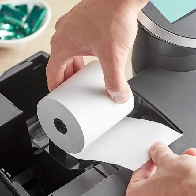 Alt view image 6 of 7 - (50 Rolls) 3" x 165' Kitchen Register Rolls,1 Ply Bond Printer Receipt Paper POS Cash Register Paper (Non Thermal Kitchen Printer Paper) for TMU200 SRP275 from