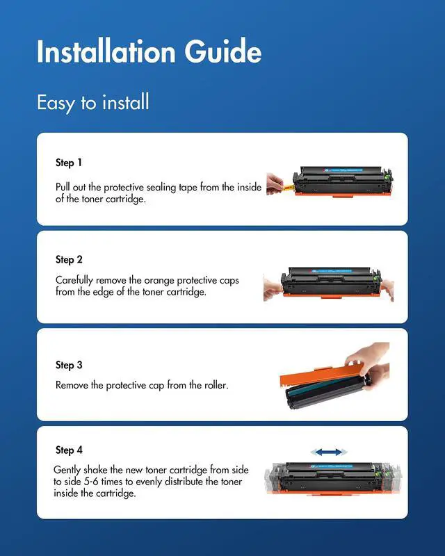 Alt view image 6 of 7 - 206A Compatible wiht HP 206A Toner Cartridge 4 Pack MFP M283fdw | Replacement for HP 206A 206X Compatible with HP Color LaserJet Pro MFP M283fdw M283cdw M255dw Color Pro M283 M255 Series