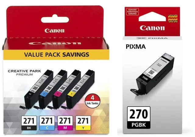 Main image of PGI-270 Pigment Black Ink Tank + CLI-271 CMYK Ink Tank 4-Pack