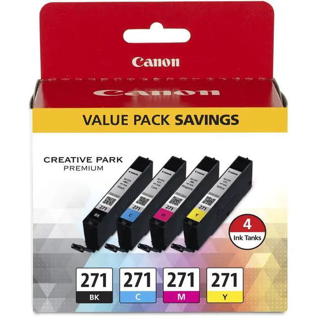Alt view image 4 of 4 - PGI-270 Pigment Black Ink Tank + CLI-271 CMYK Ink Tank 4-Pack