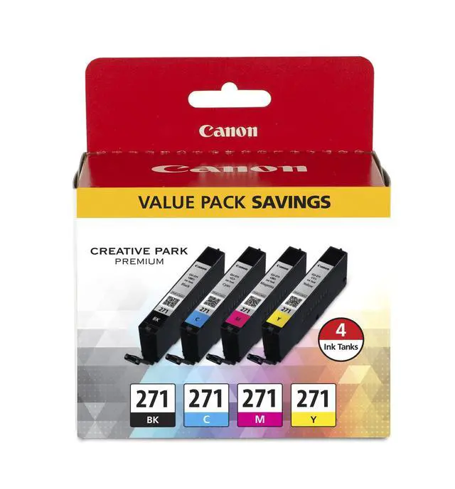Alt view image 2 of 4 - PGI-270 Pigment Black Ink Tank + CLI-271 CMYK Ink Tank 4-Pack