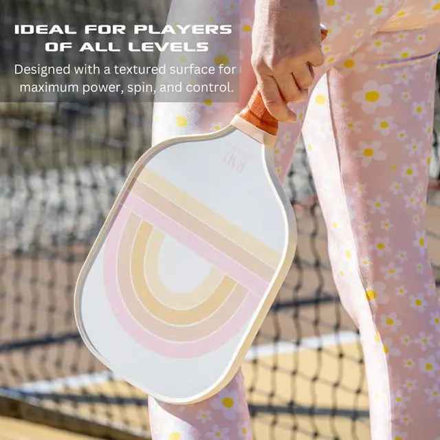 Alt view image 5 of 5 - RAD Pickleball Paddle USAPA Approved Pickleball Racket Fiberglass Surface with Spin Grit Tech Carbon Fiber Pickleball Paddle for Power & Control Indoor & Outdoor