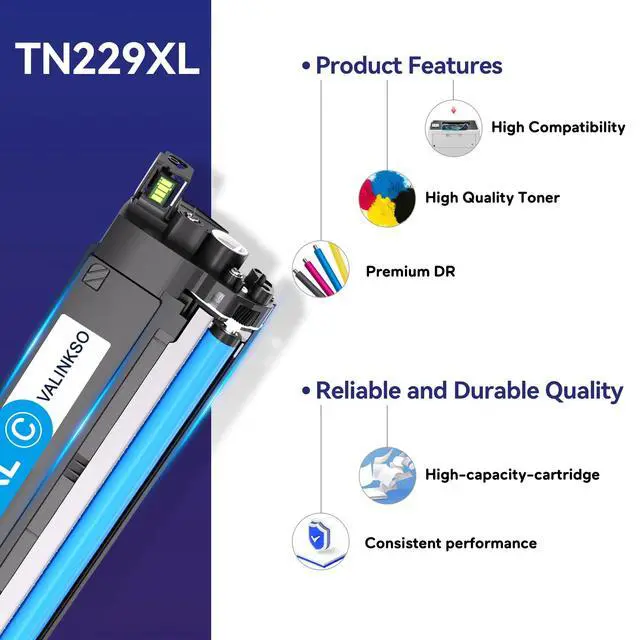 Alt view image 6 of 7 - TN229XL Toner Cartridge Replacement for Brother TN229 TN229XL Toner Compatible with Brother MFC-L3780CDW HL-L3280CDW MFC-L3720CDW HL-L3220CDW HL-L3300CDW, High Yield 4-Pack (BK/C/M/Y)