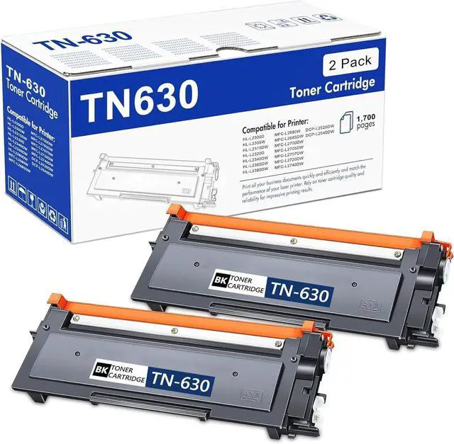 Main image of TN630 Toner Cartridge Replacement for Brother TN-630 Toner Cartridge Black High Yield Work with HL-L2300D HL-L2380DW HL-L2320D DCP-L2540DW MFC-L2700DW MFC-L2685DW 2 Pack