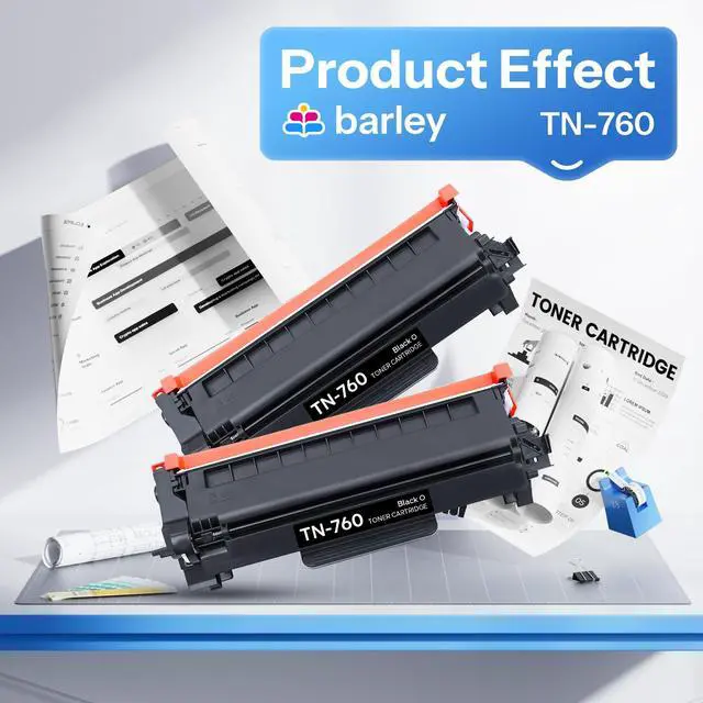 Alt view image 5 of 7 - TN760 TN-760 Toner Cartridge Compatible TN760 High Yield Black Toner Cartridge Replacement for Brother TN760 TN-760 MFC-L2710DW MFC-L2750DW DCP-L2550DW Toner Printer (2-Pack)