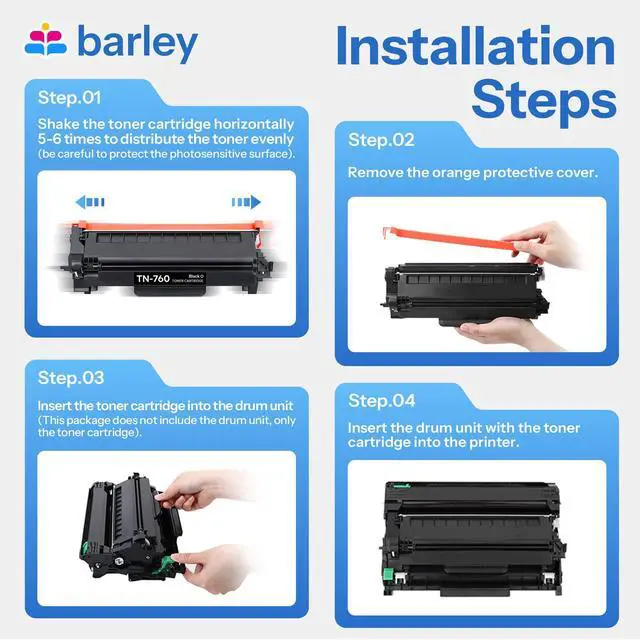 Alt view image 6 of 7 - TN760 TN-760 Toner Cartridge Compatible TN760 High Yield Black Toner Cartridge Replacement for Brother TN760 TN-760 MFC-L2710DW MFC-L2750DW DCP-L2550DW Toner Printer (2-Pack)