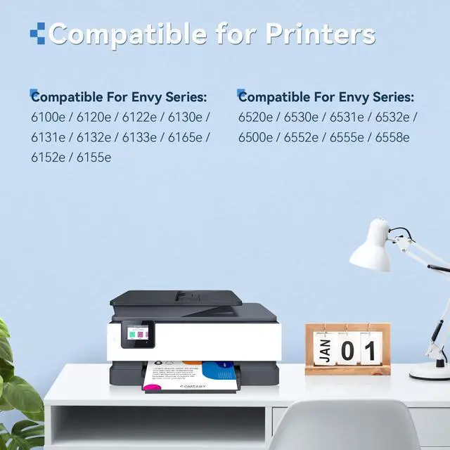 Alt view image 2 of 6 - 68e 68 68XL Ink Cartridges Black Color Combo Pack Compatible for HP 68 Ink Cartridges Black Color Combo Pack for HP Ink 68 Fit for Envy 6155e 6555e 6100e 6165e 6500e 6152e 6552e 6558e Printer (2 Pack)