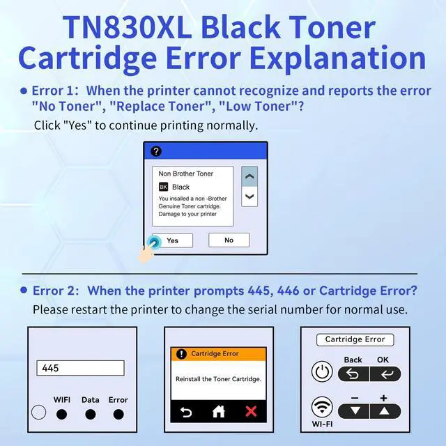 Alt view image 6 of 7 - TN830XL TN830 TN 830XL Remanufactured Toner for Brother Printer DCP-L2640DW | Replacement for Brother Printer HL-L2460DW MFC-L2820DW HL-L2405W HL-L2480DW for TN830 XL/V/R TN-830XL High Yield 4 Black