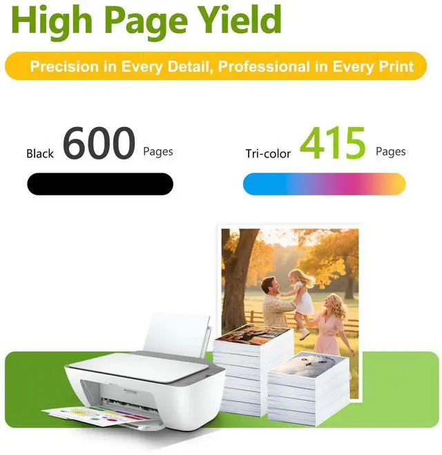 Alt view image 3 of 7 - 64XL Black and Color Ink Cartridge Combo Pack Replacement for HP 64 64XL Ink Cartridge for Envy Photo 7855 7858 7800 7100 7155 6255 7164 Inspire 7255e 7955e 7958e 7900e Tango Series Printer (2-Pack)