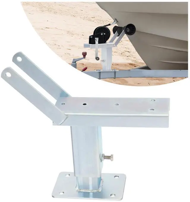 Main image of Boat Trailer Winch Stand Post Height Adjustable Universal Boat Parts | for Speedboats, Motorboats, Rubber & Fishing Boats Steel Silvery Galvanized