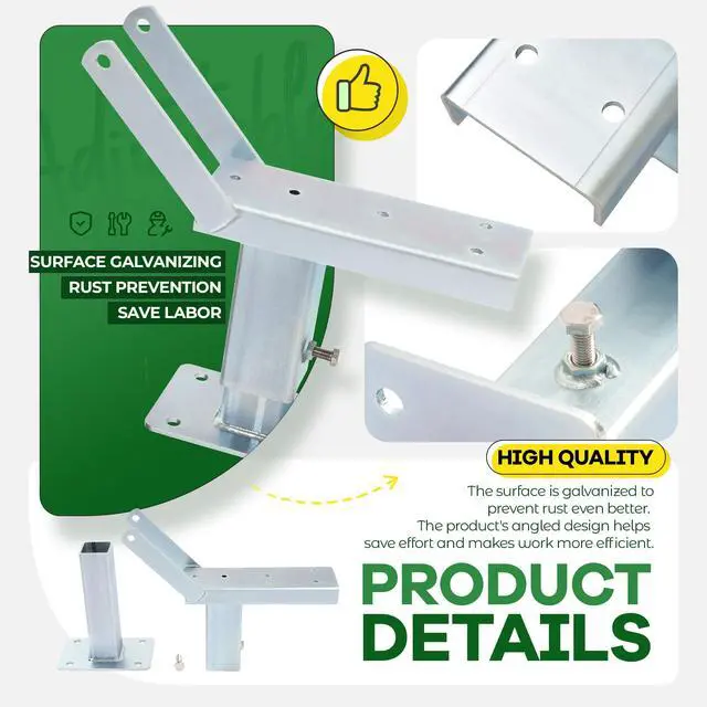 Alt view image 4 of 7 - Boat Trailer Winch Stand Post Height Adjustable Universal Boat Parts | for Speedboats, Motorboats, Rubber & Fishing Boats Steel Silvery Galvanized