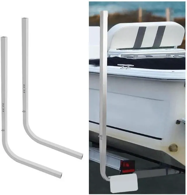 Main image of 46" Boat Trailer Square Guide On Poles Aluminum Rustproof 1 1/2" Tubing Square for Ski Boats, Fishing Boats, Sailboat Trailers