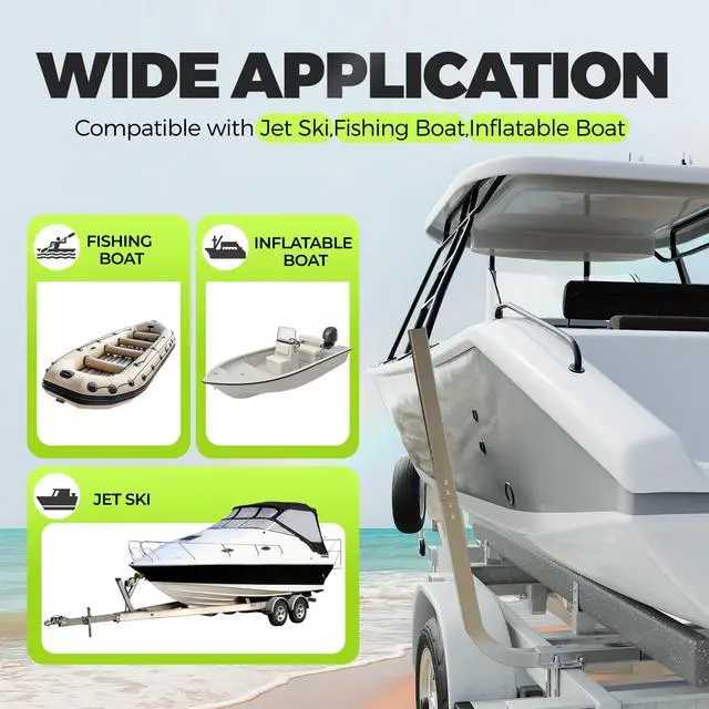 Alt view image 4 of 7 - 46" Boat Trailer Square Guide On Poles Aluminum Rustproof 1 1/2" Tubing Square for Ski Boats, Fishing Boats, Sailboat Trailers