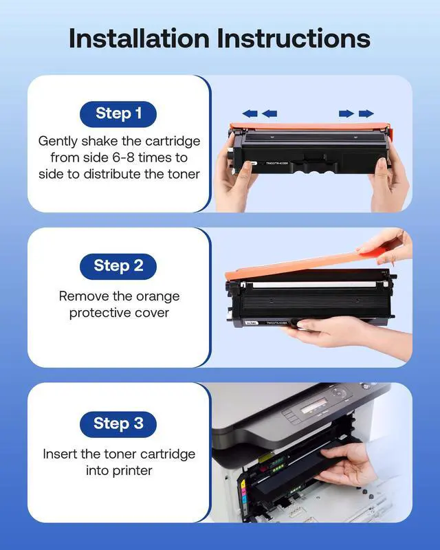 Alt view image 4 of 7 - TN431 Compatible Replacement for Brother TN-431 TN433 TN-433 TN436 TN-436 Toner Cartridges for Brother HL-L8260CDW HL-L8360CDW MFC-L8610CDW MFC-L8900CDW MFC-L8690CDW Printer 4 Pack