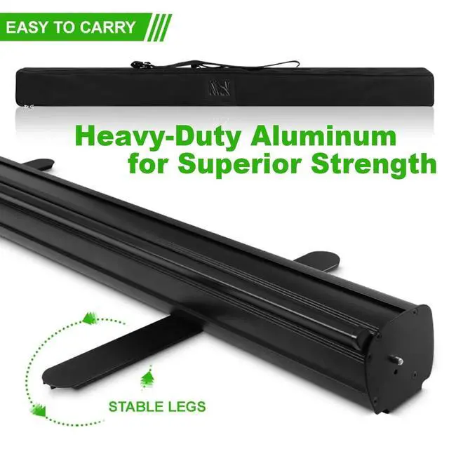 Alt view image 3 of 7 - Custom Banner Aluminum Black Retractable Banner-Made in USA-33"x81" with Stand Roll up Banner for Business, Trade Shows, Stores, Advertising, Events, Personalized Banners