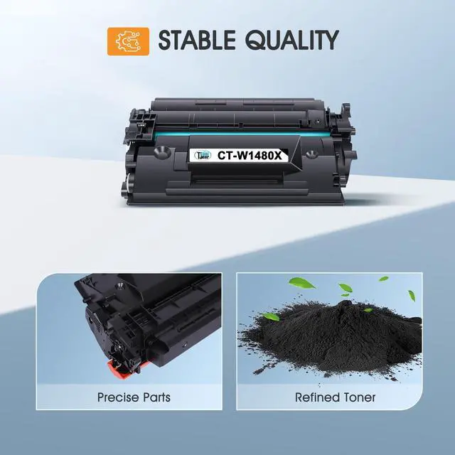 Alt view image 4 of 6 - 148X Toner Cartridge Black High Yield 4001n MFP 4101fdw 148A W1480X W1480A | Compatible for HP148X 148A for HP LaserJet Pro MFP 4101fdw 4101fdn Pro 4001dw 4001dn 4001n Printer Ink (2 Pack with Chip)