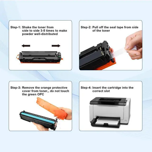 Alt view image 5 of 6 - 126A Toner Cartridges Replacement for HP 126A Toner M175nw,CP1025nw,cp1025 | Works with HP Laserjet Pro 100 Color mfp M175nw,CP1025nw,cp1025,M275 printer Toner (Black,Cyan,Magenta,Yellow 4-Pack)