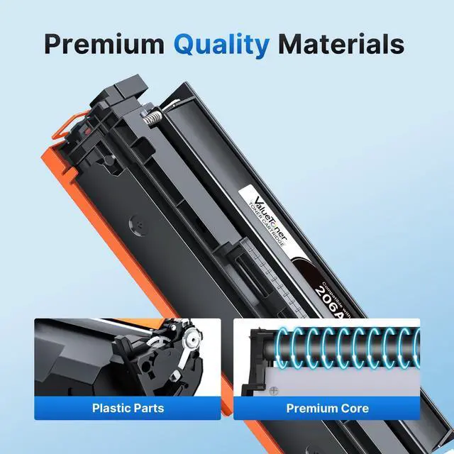 Alt view image 5 of 7 - 206A Toner Cartridge 4 Pack Replacement for HP 206A 206X M283fdw M283cdw | Compatible for HP Color LaserJet Pro MFP M283fdw M283cdw M255dw M282 M283 M255 | W2110A (Black, Cyan, Yellow, Magenta)