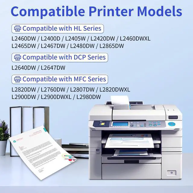 Alt view image 2 of 7 - TN830XL TN830 TN 830XL Remanufactured Toner for Brother Printer DCP-L2640DW | Replacement for Brother Printer HL-L2460DW MFC-L2820DW HL-L2405W HL-L2480DW for TN830 XL/V/R TN-830XL High Yield 4 Black