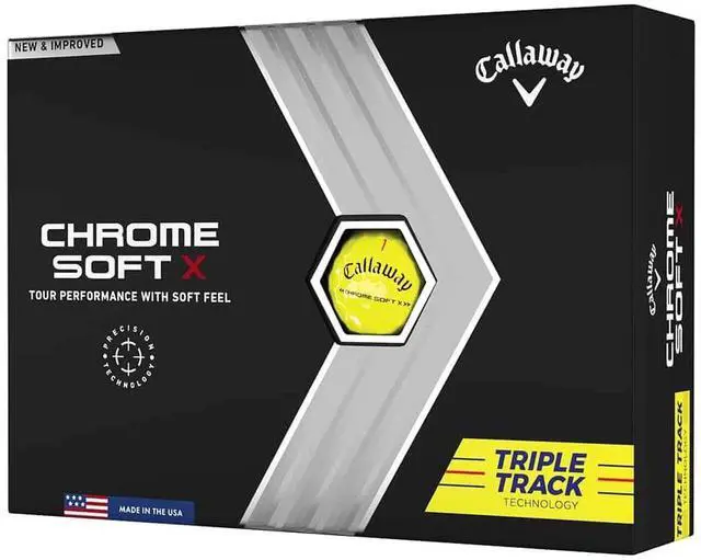 Main image of Golf Chrome Soft X Golf Balls (Triple Track (Yellow)