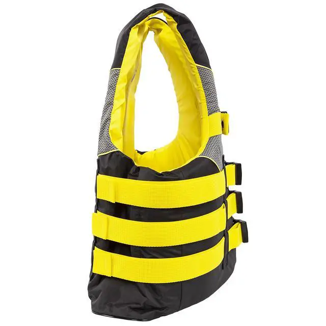 Alt view image 4 of 6 - Adult PFD Life Vest. Durable Polymer Shell, Lightweight PE Foam, Oversized Armholes, 4 Heavy-Duty Adjustable Belts