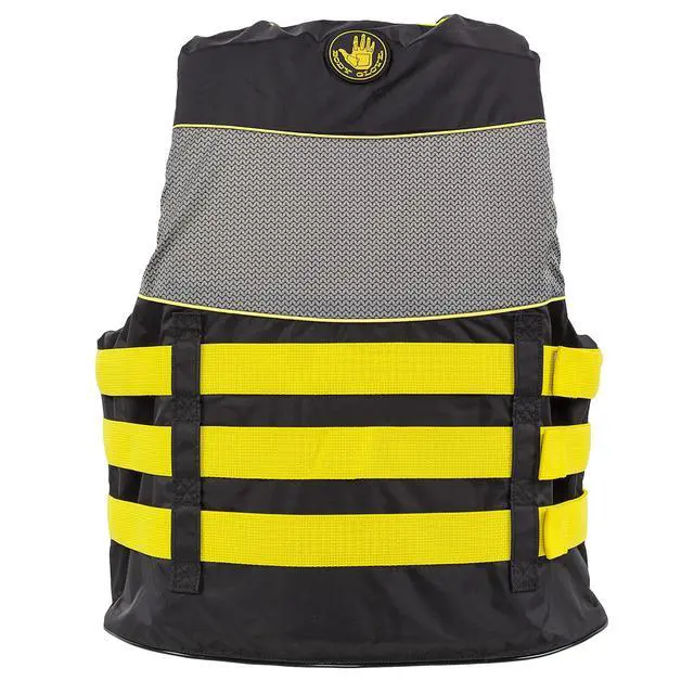 Alt view image 2 of 6 - Adult PFD Life Vest. Durable Polymer Shell, Lightweight PE Foam, Oversized Armholes, 4 Heavy-Duty Adjustable Belts