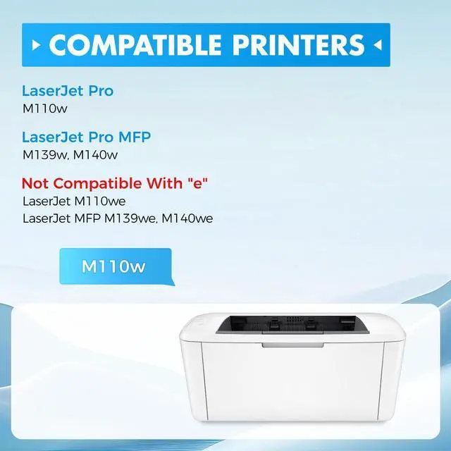 Alt view image 2 of 7 - 141A Toner Cartridge 4-Black with chip High Yield Replacement for HP 141A W1410A 141X W1410X Compatible for HP Laserjet Pro M110w MFP M140w M139 M110we M140we M139we M110 M140 Printer Laser All-in-One
