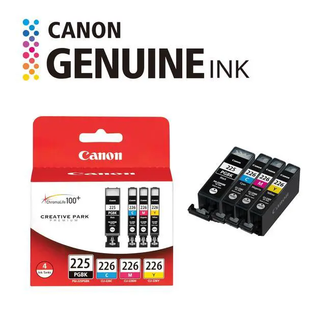 Alt view image 2 of 7 - PGI225/CLI226 Genuine Color Multi Pack, Compatible with iP4820, MG5220, MG5120, MG6120, MG8120, MX882, iX6520, iP4920, MG5320, MG6220, MG8220, and MX892 Printers